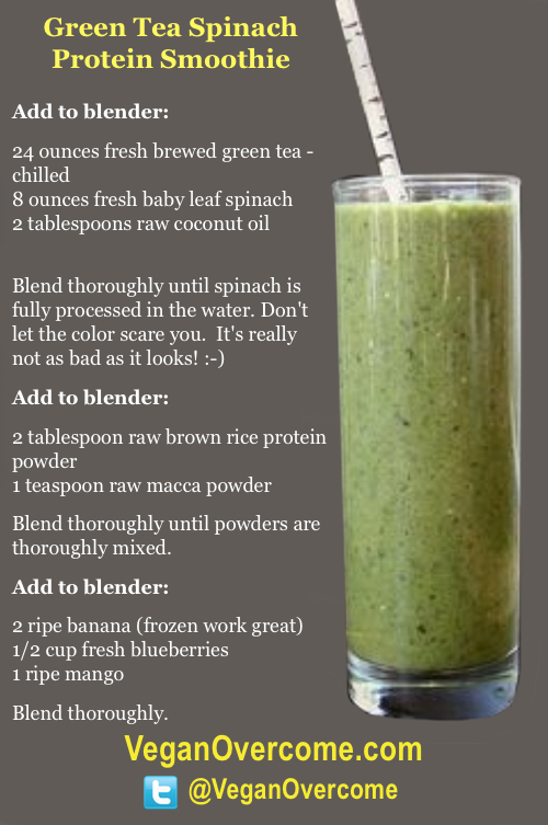 Green Tea Spinach Fruit Protein Smoothie Eat Live To Thrive